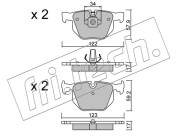 577.0 Sada brzdových destiček, kotoučová brzda fri.tech.