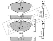 578.0W Sada brzdových destiček, kotoučová brzda fri.tech.