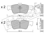 584.0 Sada brzdových destiček, kotoučová brzda fri.tech.