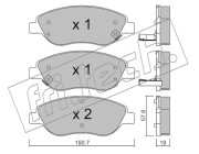 593.2 Sada brzdových destiček, kotoučová brzda fri.tech.