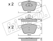 615.1 Sada brzdových destiček, kotoučová brzda fri.tech.