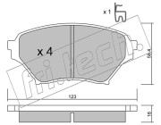 623.0 Sada brzdových destiček, kotoučová brzda fri.tech.