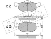 625.0 Sada brzdových destiček, kotoučová brzda fri.tech.