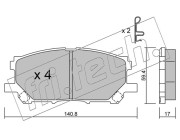 634.0 Sada brzdových destiček, kotoučová brzda fri.tech.