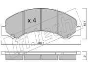 637.0 Sada brzdových destiček, kotoučová brzda fri.tech.