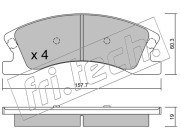 642.0 Sada brzdových destiček, kotoučová brzda fri.tech.