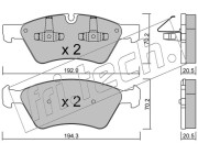 686.0 Sada brzdových destiček, kotoučová brzda fri.tech.