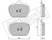 694.0 Sada brzdových destiček, kotoučová brzda fri.tech.