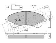 695.0 Sada brzdových destiček, kotoučová brzda fri.tech.