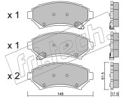 712.0 Sada brzdových destiček, kotoučová brzda fri.tech.