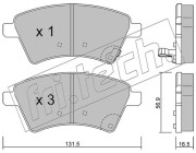 718.0 Sada brzdových destiček, kotoučová brzda fri.tech.