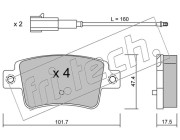 721.1 Sada brzdových destiček, kotoučová brzda fri.tech.