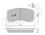 752.0 Sada brzdových destiček, kotoučová brzda fri.tech.