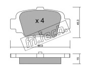 758.0 Sada brzdových destiček, kotoučová brzda fri.tech.