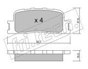 769.0 Sada brzdových destiček, kotoučová brzda fri.tech.