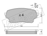 781.0 Sada brzdových destiček, kotoučová brzda fri.tech.