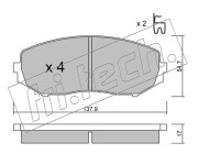 782.0 Sada brzdových destiček, kotoučová brzda fri.tech.