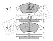 791.2 Sada brzdových destiček, kotoučová brzda fri.tech.