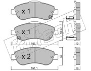 805.0 Sada brzdových destiček, kotoučová brzda fri.tech.