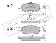 818.0 Sada brzdových destiček, kotoučová brzda fri.tech.