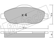 820.0 Sada brzdových destiček, kotoučová brzda fri.tech.