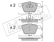 852.0 Sada brzdových destiček, kotoučová brzda fri.tech.