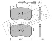 865.0 Sada brzdových destiček, kotoučová brzda fri.tech.