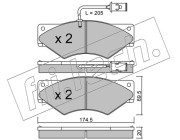 866.0 Sada brzdových destiček, kotoučová brzda fri.tech.