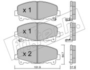 884.0 Sada brzdových destiček, kotoučová brzda fri.tech.