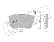 887.0 Sada brzdových destiček, kotoučová brzda fri.tech.