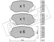 891.0 Sada brzdových destiček, kotoučová brzda fri.tech.