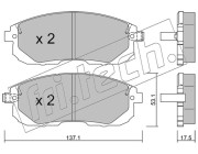 893.1 Sada brzdových destiček, kotoučová brzda fri.tech.