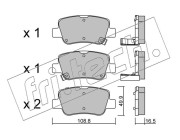 898.0 Sada brzdových destiček, kotoučová brzda fri.tech.