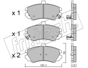 901.0 Sada brzdových destiček, kotoučová brzda fri.tech.