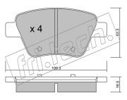 906.0 Sada brzdových destiček, kotoučová brzda fri.tech.