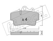 908.0 Sada brzdových destiček, kotoučová brzda fri.tech.