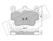 909.0 Sada brzdových destiček, kotoučová brzda fri.tech.