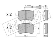 912.0 Sada brzdových destiček, kotoučová brzda fri.tech.