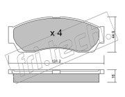 913.0 Sada brzdových destiček, kotoučová brzda fri.tech.