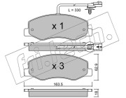 917.0 Sada brzdových destiček, kotoučová brzda fri.tech.