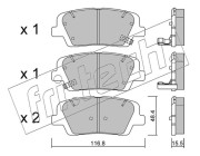 918.0 Sada brzdových destiček, kotoučová brzda fri.tech.