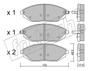 925.0 Sada brzdových destiček, kotoučová brzda fri.tech.