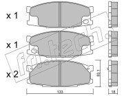 926.0 Sada brzdových destiček, kotoučová brzda fri.tech.