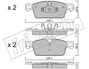 934.0 Sada brzdových destiček, kotoučová brzda fri.tech.