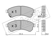 946.0 Sada brzdových destiček, kotoučová brzda fri.tech.