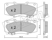 953.0 Sada brzdových destiček, kotoučová brzda fri.tech.