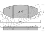 954.0 Sada brzdových destiček, kotoučová brzda fri.tech.