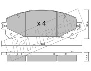 954.1 Sada brzdových destiček, kotoučová brzda fri.tech.