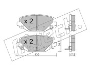 963.0 Sada brzdových destiček, kotoučová brzda fri.tech.