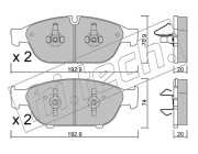 969.0 Sada brzdových destiček, kotoučová brzda fri.tech.